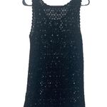 Tripp NYC  womens medium black skull crochet beach swim cover grunge knit Photo 0