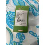 Lilly Pulitzer  Chevonne Silk White Blue Strappy Gold Zipper Resort Tank Top XS Photo 3