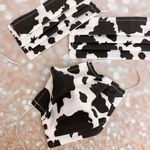 Cow Print Black And White Premium Cotton Face Mask Multiple Photo 1