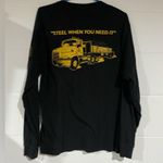 Hanes  Black Long Sleeve with Yellow Truck Graphic Photo 0