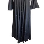NWOT Black Rayon Kurta with Pearl and Tassel Details Photo 3