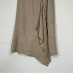Wilfred  Aritzia Tan Linen Asymmetrical Midi Skirt Womens 00 Lagenlook Artsy Photo 3