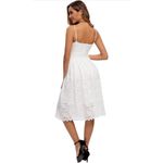 NEW Sleeveless Graduation Crewneck Flowy Maxi Dress Pockets M White Size M Photo 2