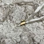 Apt. 9 Women’s Dress 👗 Fit & Flare White Lace Sleeveless 2X Nude lining Satin Belt Tie Photo 12