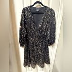 City Chic Trendy Plus Size Scattered Glow Sequin Dress in Bronze Size 16 Photo 5