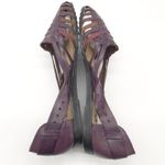 Coasters Women Huarache Sandals 9.5 Leather Woven‎ Flats Purple Made In Brazil Photo 5
