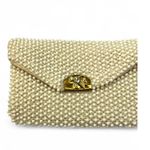 Vintage Bag Handbag Purse Set Beaded Cottage Core Top Handle Fairy Floral Photo 3