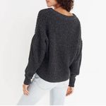 Madewell Pleat Sleeve Wool Silk Blend Pullover Sweater Gray Size M Photo 10
