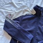 Reebok Vintage Y2K New England Patriots Jacket Women Size Medium Blue White  NFL Photo 1