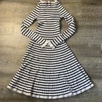 Rebecca Taylor  Navy And White Striped Sweater Dress Size Medium Photo 4