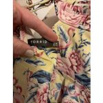 Torrid Tankini Swim Top Yellow Floral Flamingo Novelty Print Size 2R Photo 3