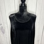 Quacker Factory  Velvet Velour Tank Top Shirt Blouse Plus Sz XL Black Sequin Neck Photo 1
