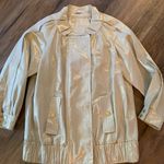 Badgley Mischka  Metallic Gold Tan Thin Jacket Size Small S Photo 7