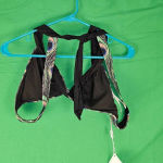 NWT Kamoni Womens Peacock Feather Print V Neck Cheeky Bikini Medium Large Brown Photo 2