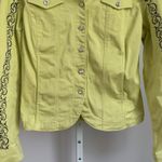 Christine Alexander Rhinestone Rodeo Western Jacket sz M Button Front Yellow Size M Photo 2