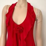 White Fox Boutique [White Fox] Red Y2K Ruffle Halter Neck Asymmetrical Hem Mini Dress Size Large L Photo 6