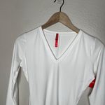 Spanx White Long Sleeve V-Neck Bodysuit Small 20291R Photo 1