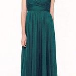 J.Crew Heidi Silk Chiffon Teal Maxi Dress Size 8 Photo 0