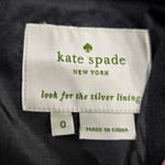 Kate Spade  Mackenna Black White Bow Print Dress Size 0 Sleeveless A-Line Dress Photo 5