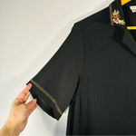 Bonworth Vintage Embroidered Safari Giraffe Y2K Button Down Short Sleeve Top  S Photo 4