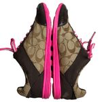 Coach  Drita Sneakers Vintage Y2K Logo Trainer Brown Pink Size 8.5 Photo 3