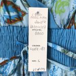 NWT Chaudry Women’s Boho Paisley Print Smocked Faux Wrap Tiered Tank Midi Dress Blue Photo 9