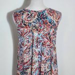 Cynthia Rowley  Red and Blue Paisley Mini Shift Dress Size Medium Paisley Dress Photo 5