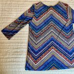 Vintage Agenda Mixed Pattern 3/4 Sleeve Top 90s Large L VTG Blue Photo 9