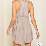 POL Dusty Rose Crochet Trim Hi-lo Babydoll Tank Small Photo 6