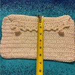 Vintage Crocheted Clutch Off White Purse Handbag Photo 6
