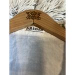 Jaramago Fashion Designer‎ Classic White Collared Women's Dress Shirt 100% Linen Size M Photo 2