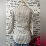 ZARA  Gray Striped Button Down Shirt Photo 1