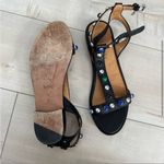 Coach Black Leather T Strap Studded Sandal size 6 Photo 5