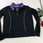 PINK - Victoria's Secret Pink 1/4 Zip Yoga Jacket Black / Purple S Photo 0