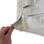 Ralph Lauren neutral cream women's size 6 ripped denim jean shorts button zip Photo 5