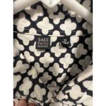 Saks 5th Avenue Saks Fifth Avenue Button Down Top Clover Print Long Sleeve Size 10 Photo 2