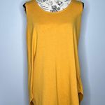 Zenana Premium MEDIUM Mustard Round Scoop Neck Round Hem Tank Photo 7