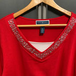 Karen Scott B16- NEW! Women's  Blouse, XL, Red Photo 1