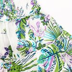 Poupette St. Barth Soledad Smocked Mini Dress Aqua Rain Forrest Tropical Jungle Photo 10