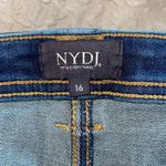 NYDJ  Womens Crop Jeans Lift X Tuck‎ Technology Cutoff Button Medium Wash Blue 16 Photo 6