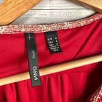 Mango Mng Suit Womens size 6 Drop Waist Sleeveless Beaded Day Mini Dress Red Photo 4
