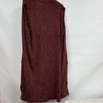 a.gain  Angora Sweater Vest Womens Size L Burgandy Longline Pockets Boho Festival Photo 1