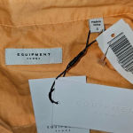 NWT Equipment Femme Womens Peach‎ Essential Long Sleeve Button Down Shirt Small Orange Photo 3