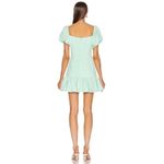 Atoir Someone Like Me Mint Blue Ruffle Hem Puff Sleeve Mini Dress Size 10 Green Photo 2