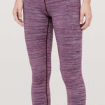 Lululemon Wunder Under HR 21" Edged Stripe Jacquard Blueprint Royal Ruby Legging Photo 0