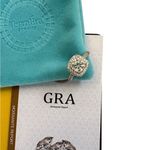 Solid Silver 1.0ct Moissanite Halo Ring Size 6 Photo 2