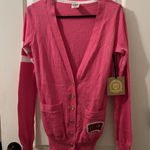 University Of Nevada Las Vegas UNLV Women's Cardigan Sweater Size S Pink White Photo 0