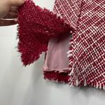WDNY Tweed Red and White skirt with pink silk lining size 14 Photo 3