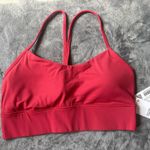 Lululemon  Flow Y Nulu Longline Bra - Size 10 - Persian Red Photo 0