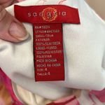 Sangria size 4 pink red cream 100% silk dress polyester lining halter dress EUC Photo 3